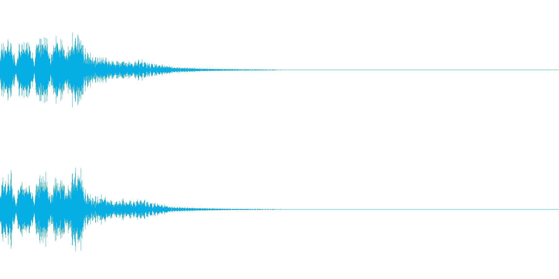 アタック系の音+空間の再生済みの波形
