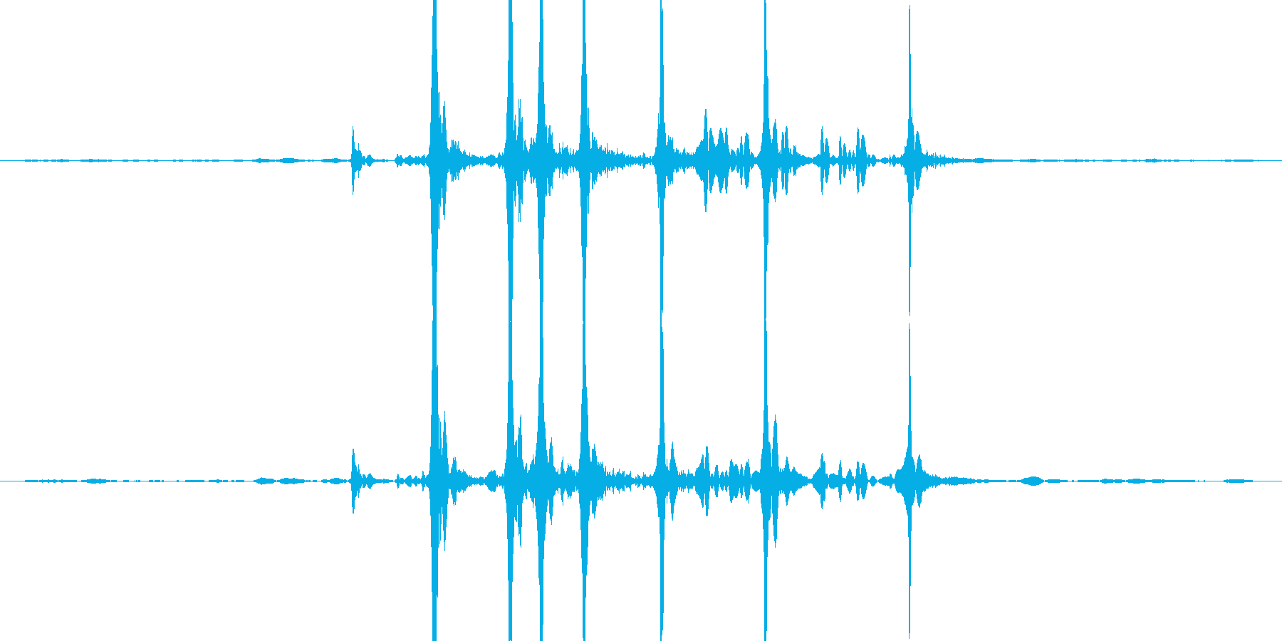 カッターを出す音ですの再生済みの波形