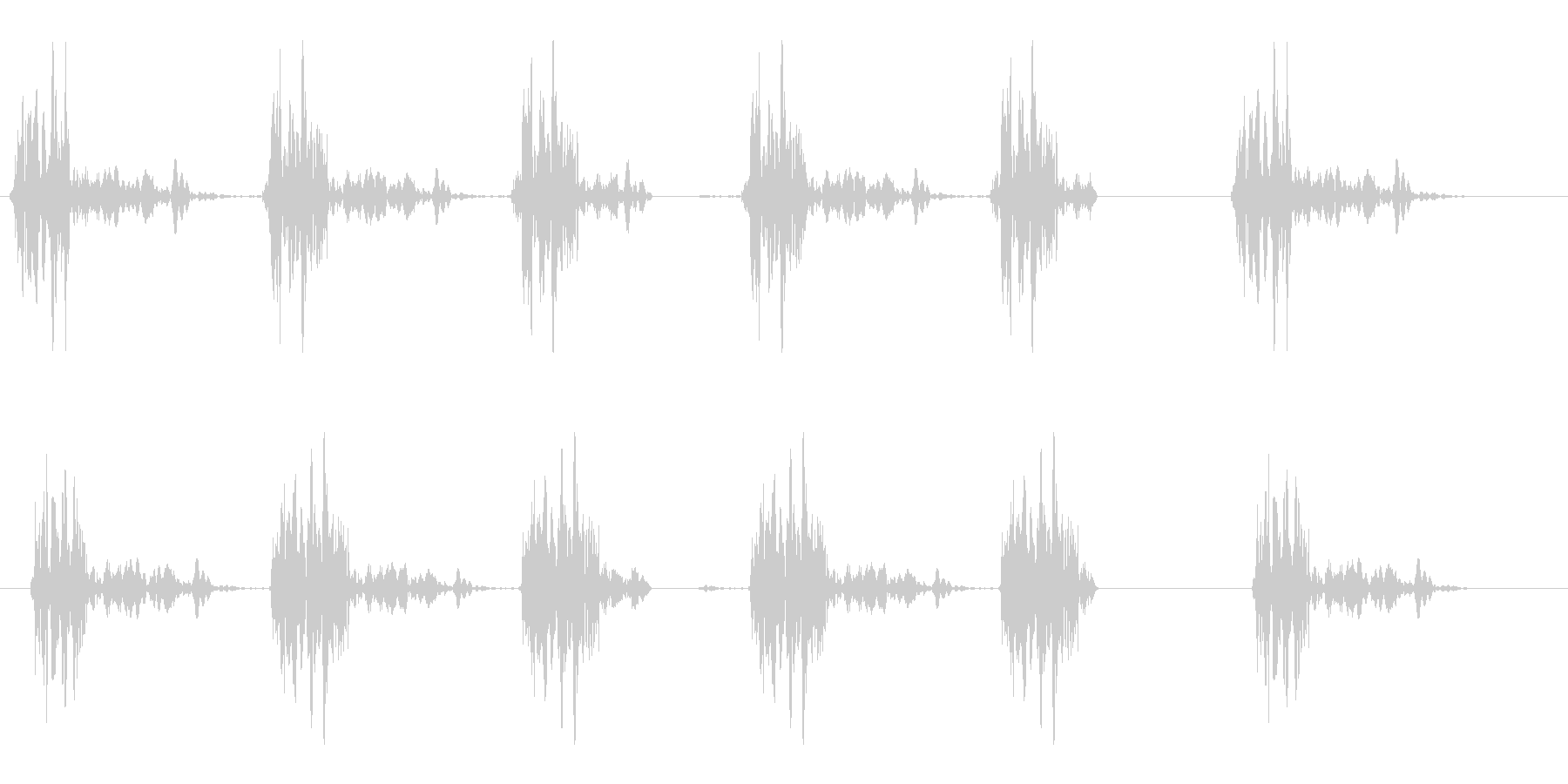 楽器でリズムを刻んでいる音の未再生の波形