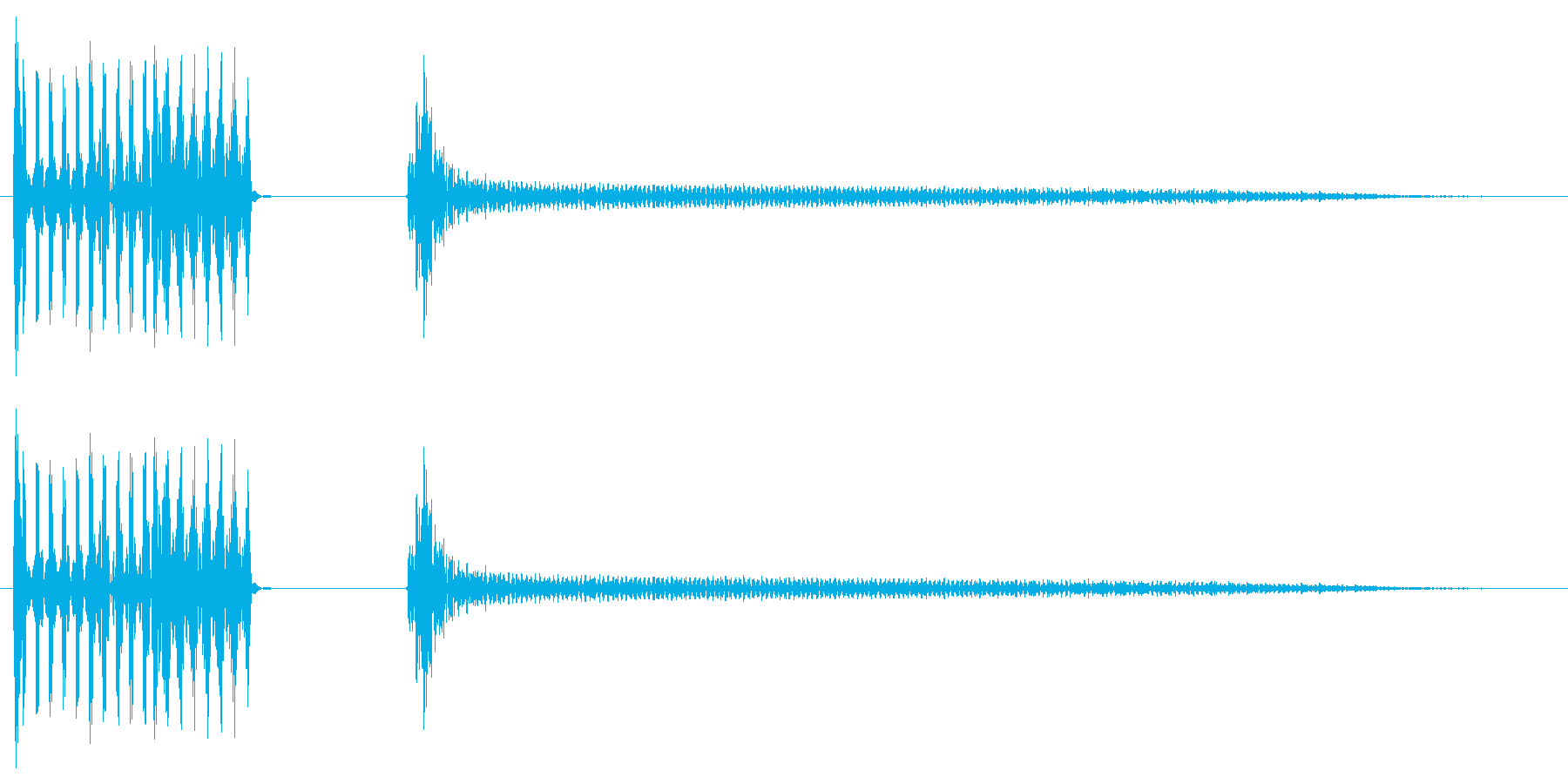 ベース音による効果音用素材です。の再生済みの波形