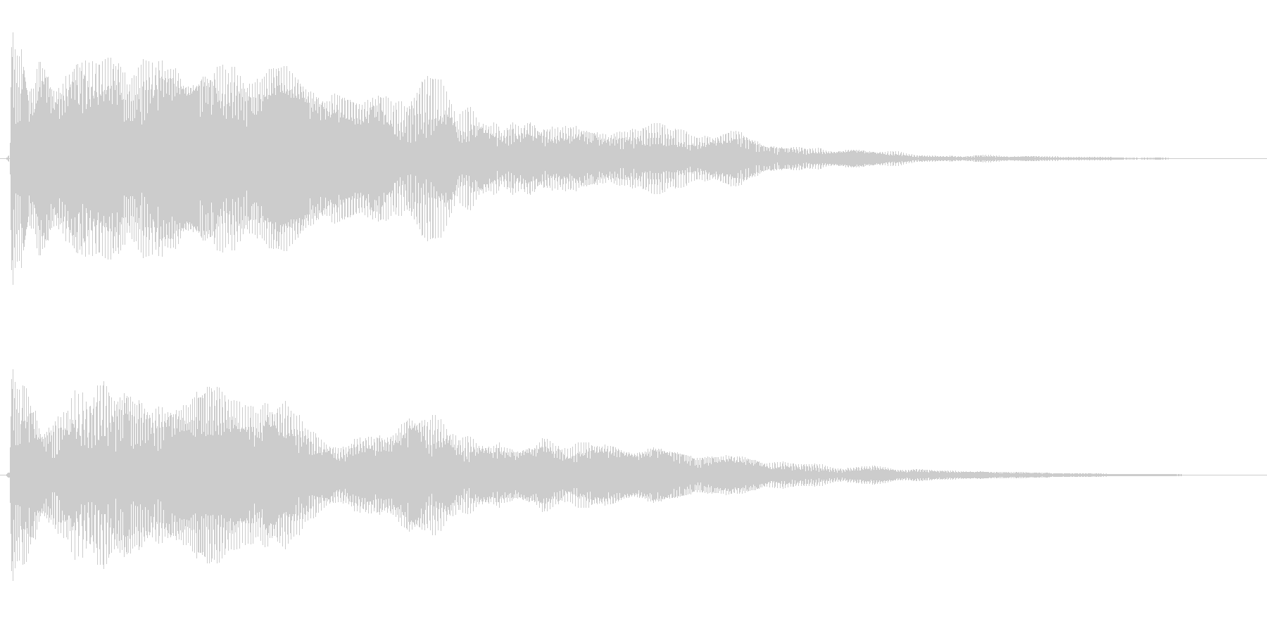 動きと振動を感じる効果音の未再生の波形