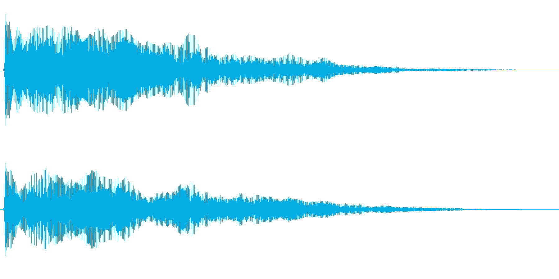 動きと振動を感じる効果音の再生済みの波形