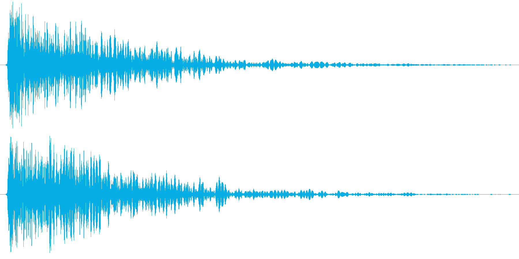 打撃音ですの再生済みの波形