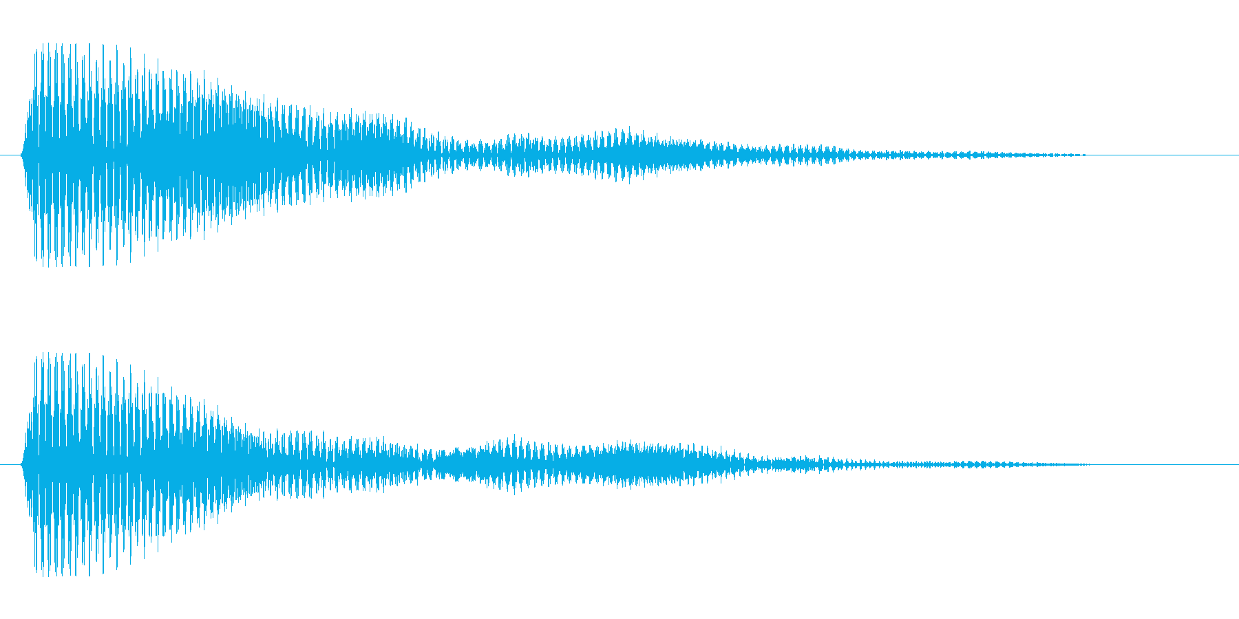 ポン(短いやや明るい音)の再生済みの波形