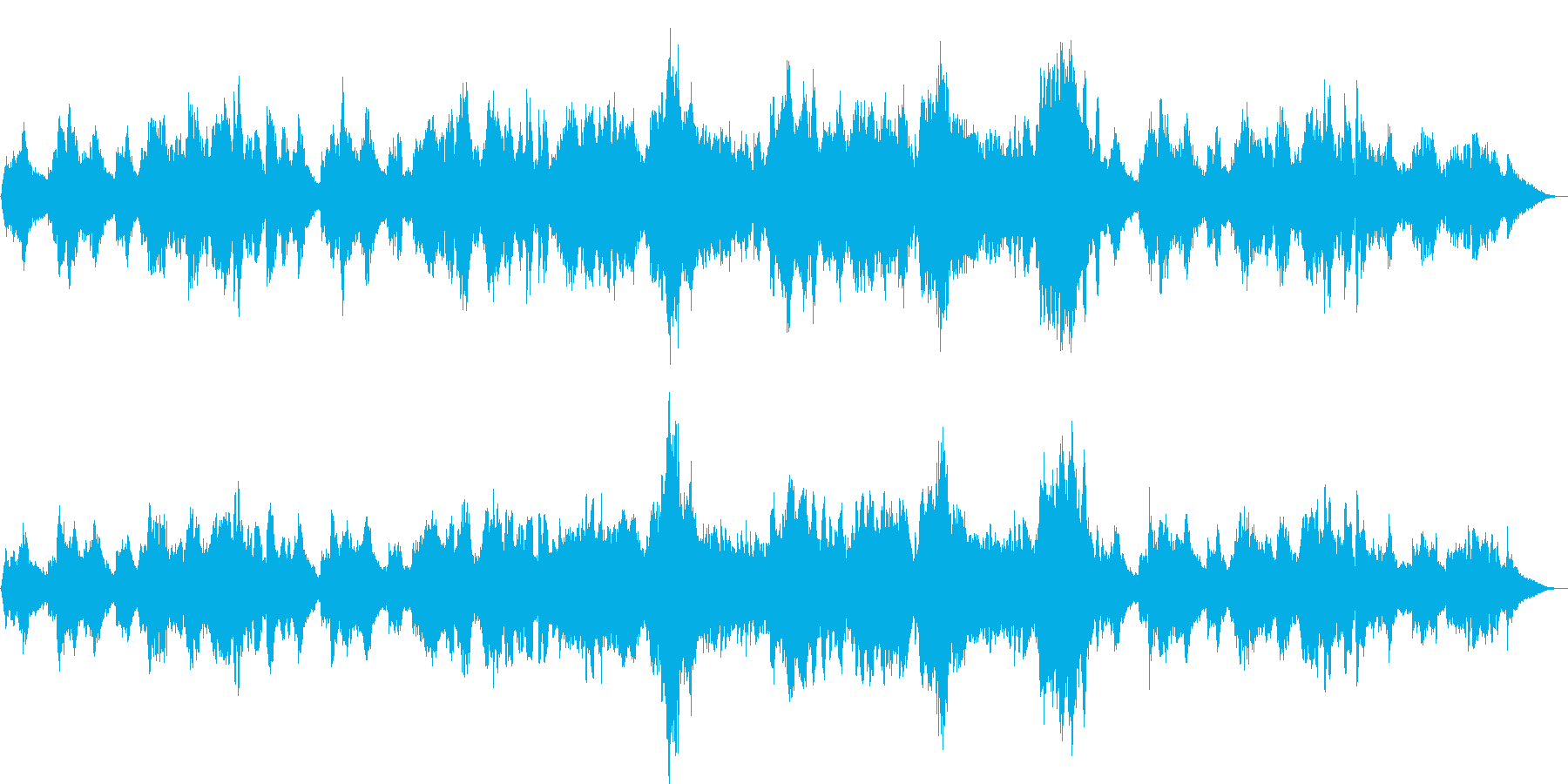 平和なイメージのバイオリン曲の再生済みの波形