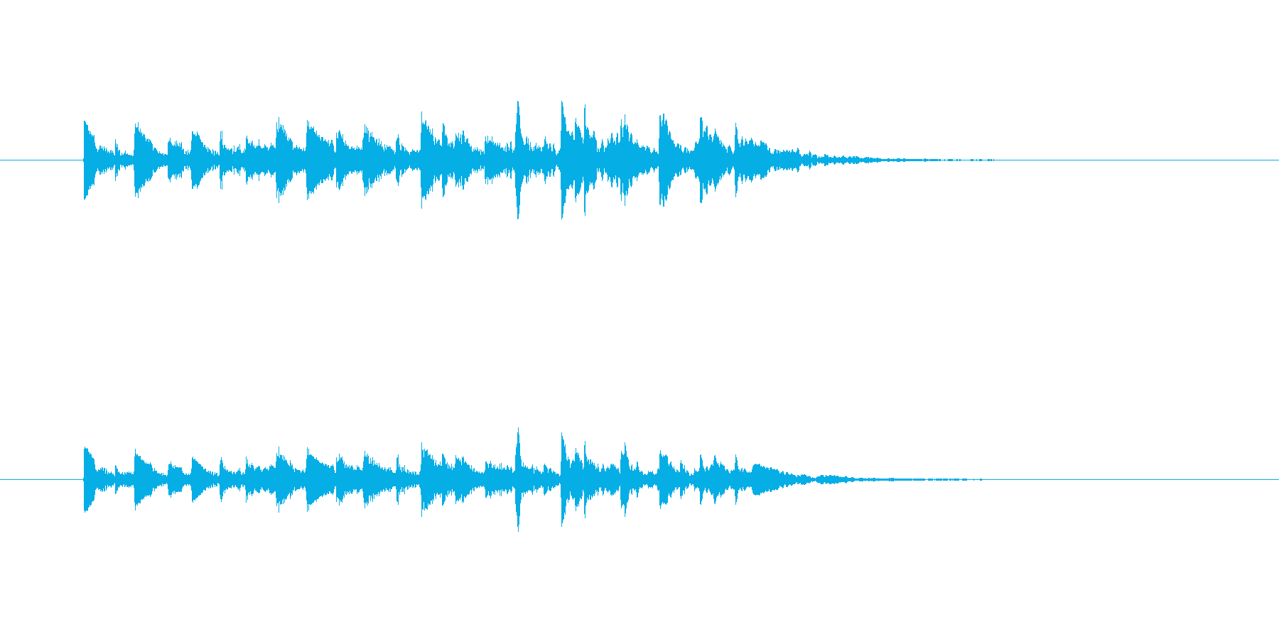 舞踊が終わる際の音(夜、室内)の再生済みの波形