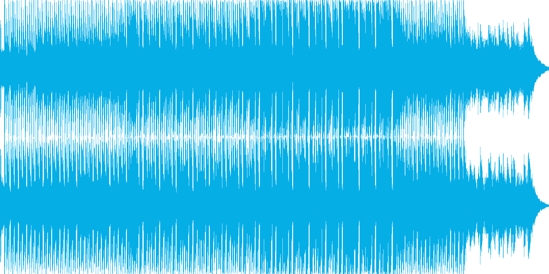 ハッピーな感じのハイテンションな楽曲で…の再生済みの波形