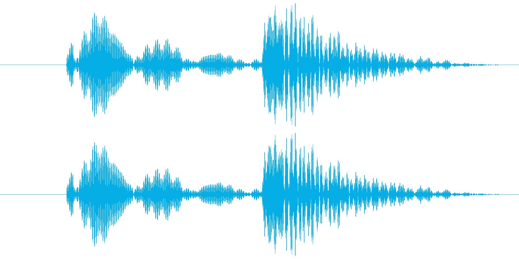 コミカルな殴る音 ポカの再生済みの波形