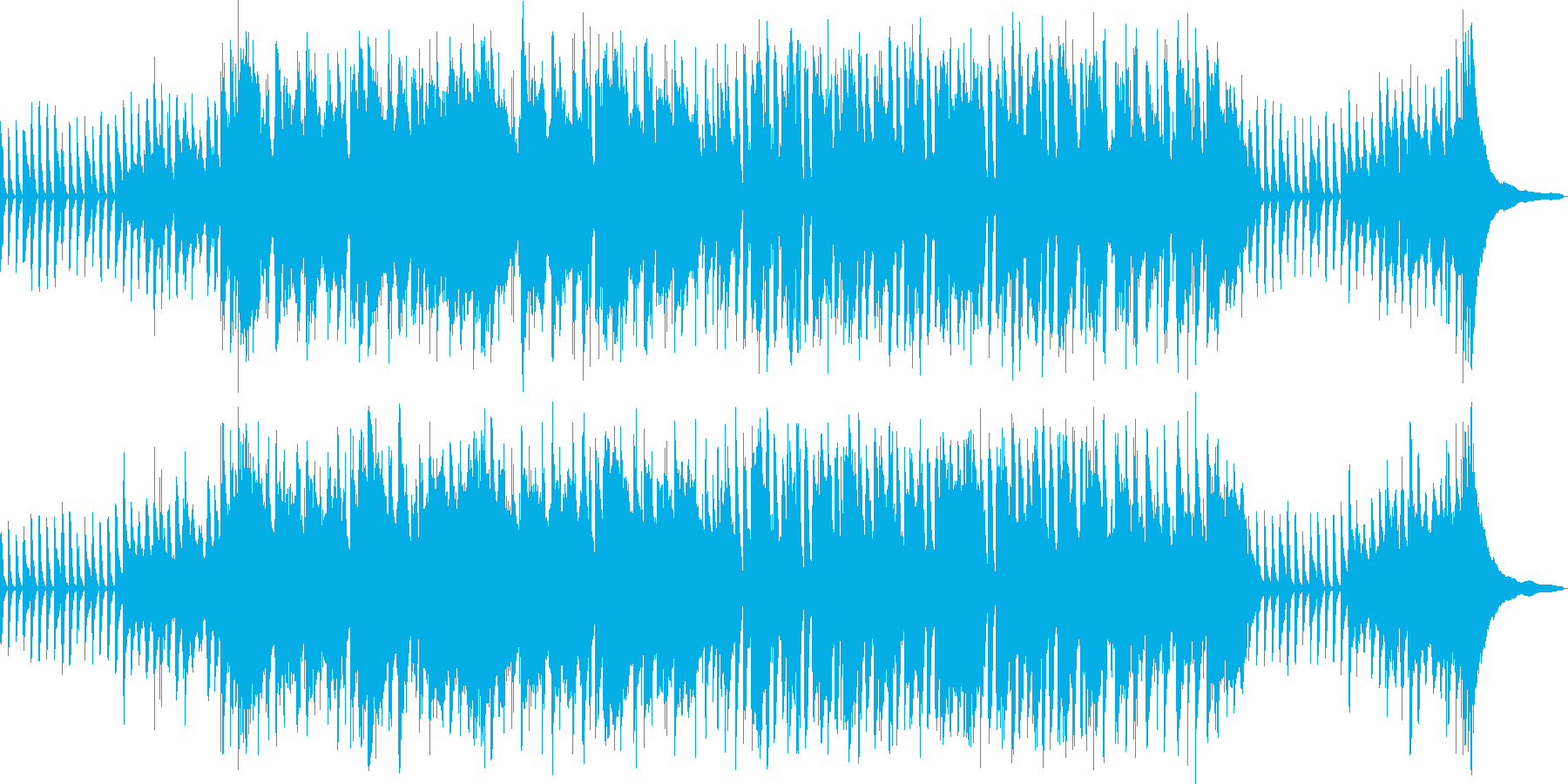 日常系アニメのほのぼのとした明るい楽曲の再生済みの波形