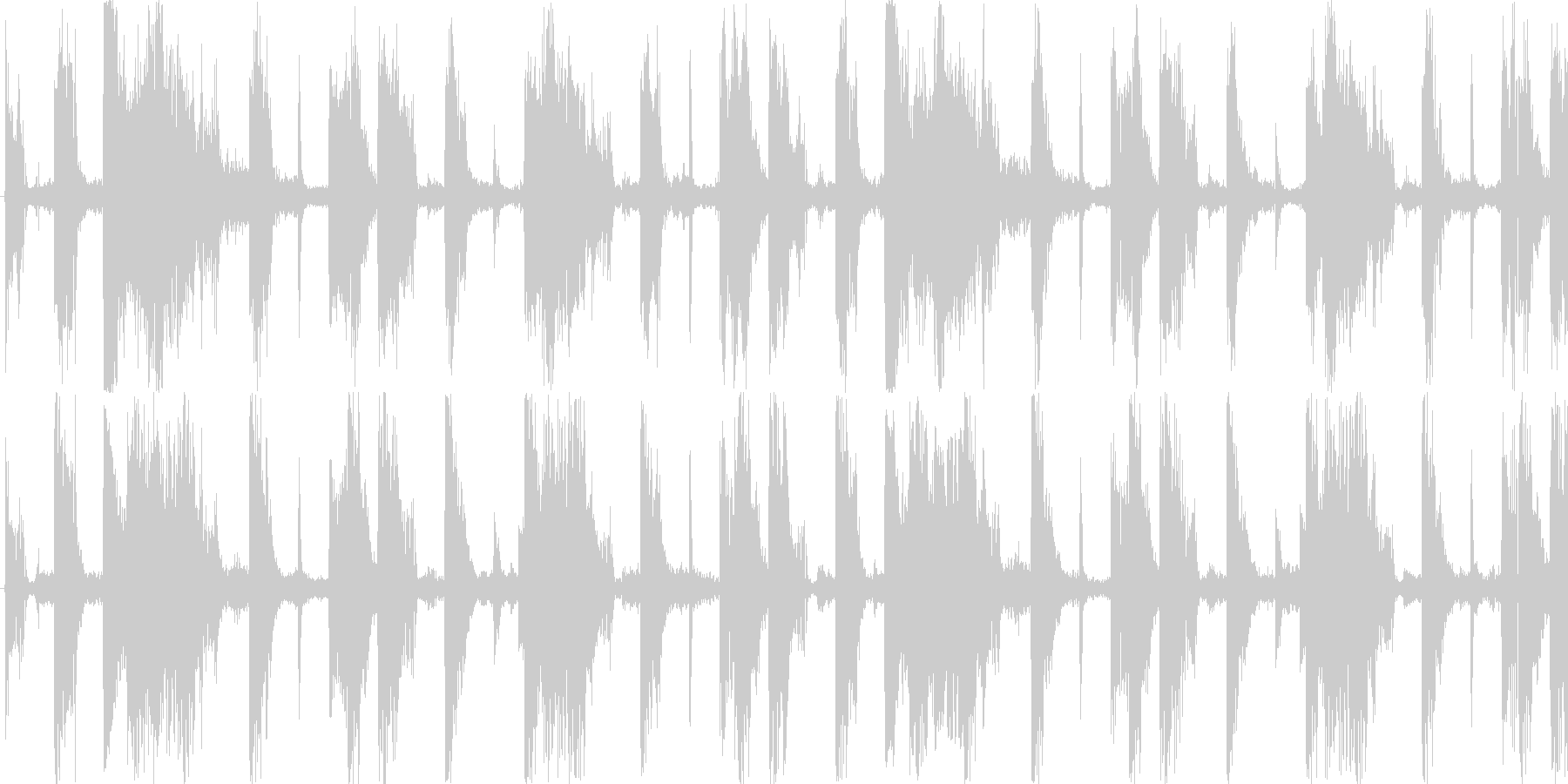 ハードなドラムを基本にした楽曲です。の未再生の波形