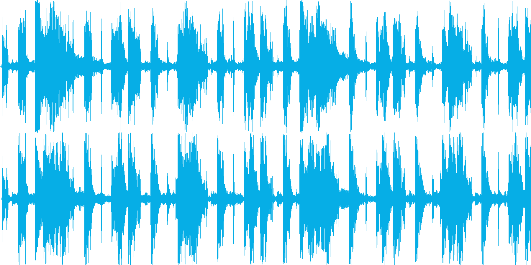 ハードなドラムを基本にした楽曲です。の再生済みの波形