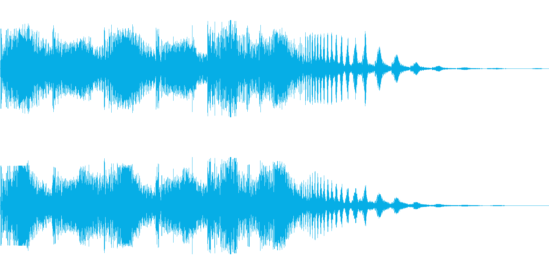 ジリリリ(割れる音 細かくなる音)の再生済みの波形