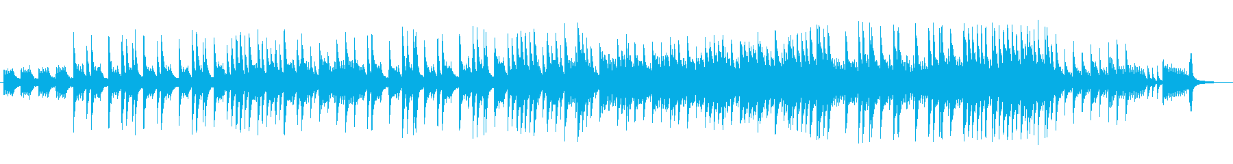 ピアノの音色に温かさを感じる、優しい曲の再生済みの波形