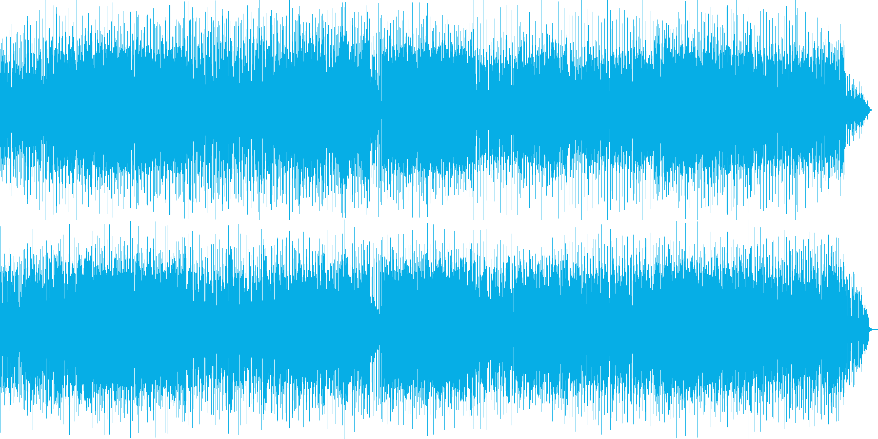 明るく爽やかな弾けた感じの曲の再生済みの波形