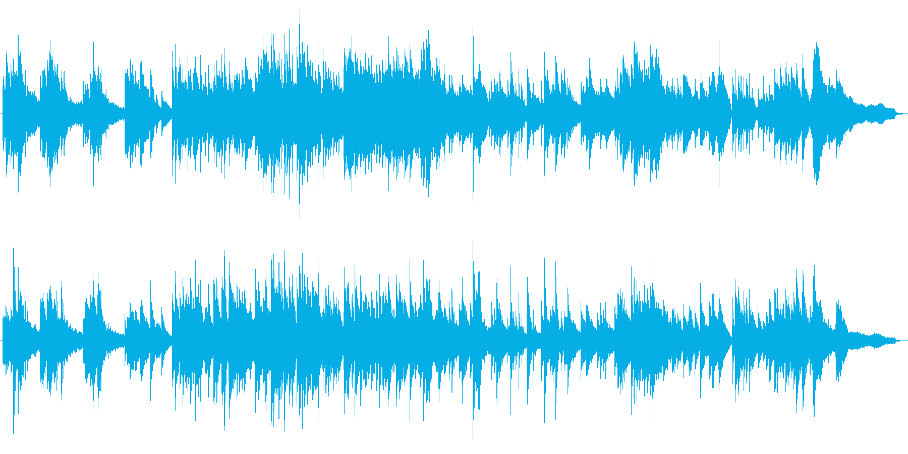 和風の音階で軽快な明るいピアノソロの再生済みの波形