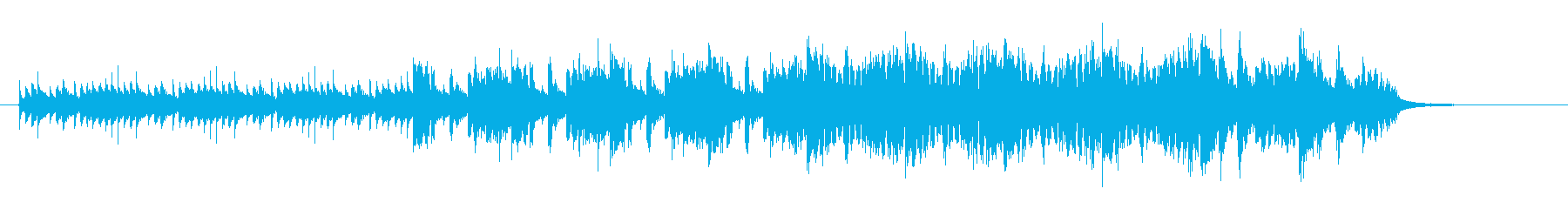 チューブラーベルとストリングスのテクノの再生済みの波形