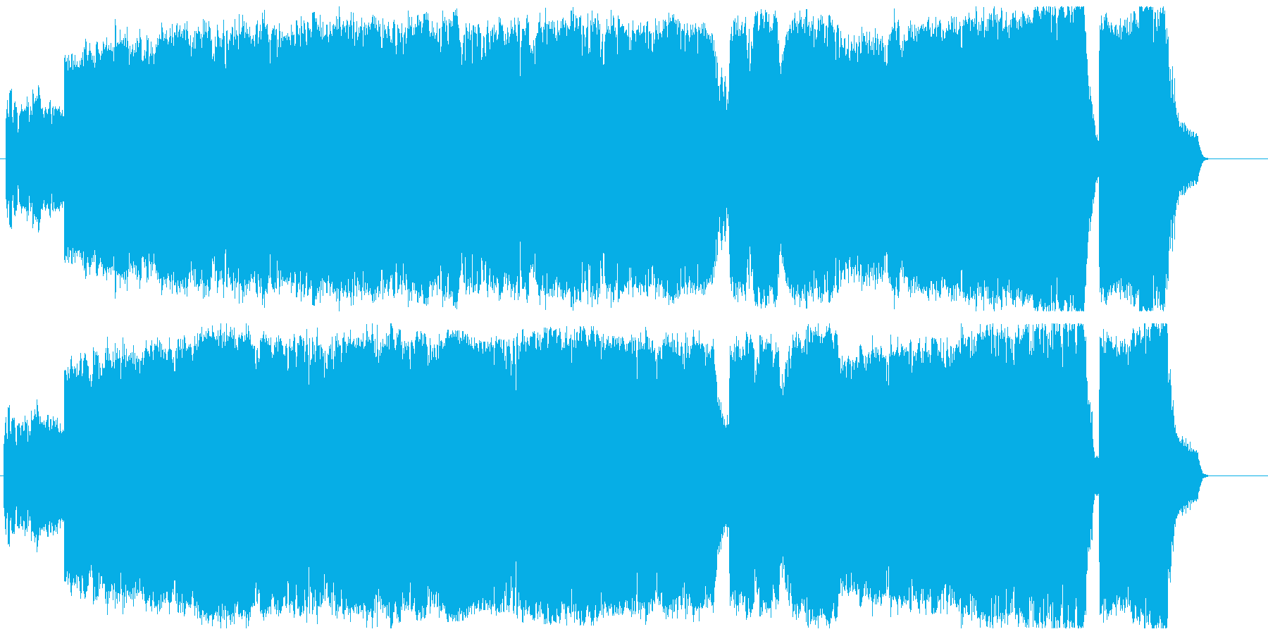 披露宴の再入場曲を想定の再生済みの波形