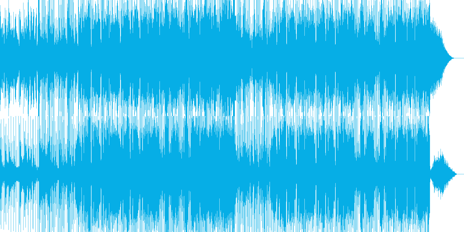 怪しく緊迫した雰囲気のBGMの再生済みの波形