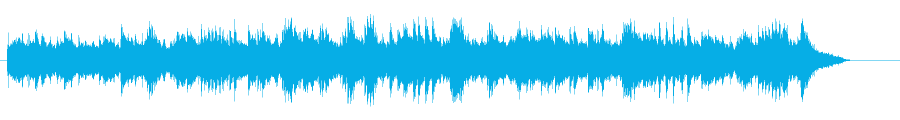 宇宙的な環境音楽風ピアノアコースティックの再生済みの波形