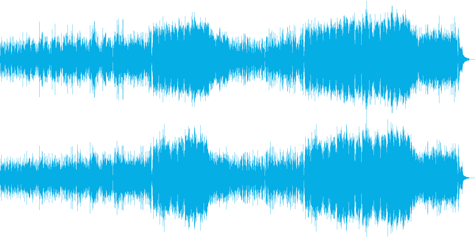少し切ない雰囲気を出したボサノヴァですの再生済みの波形