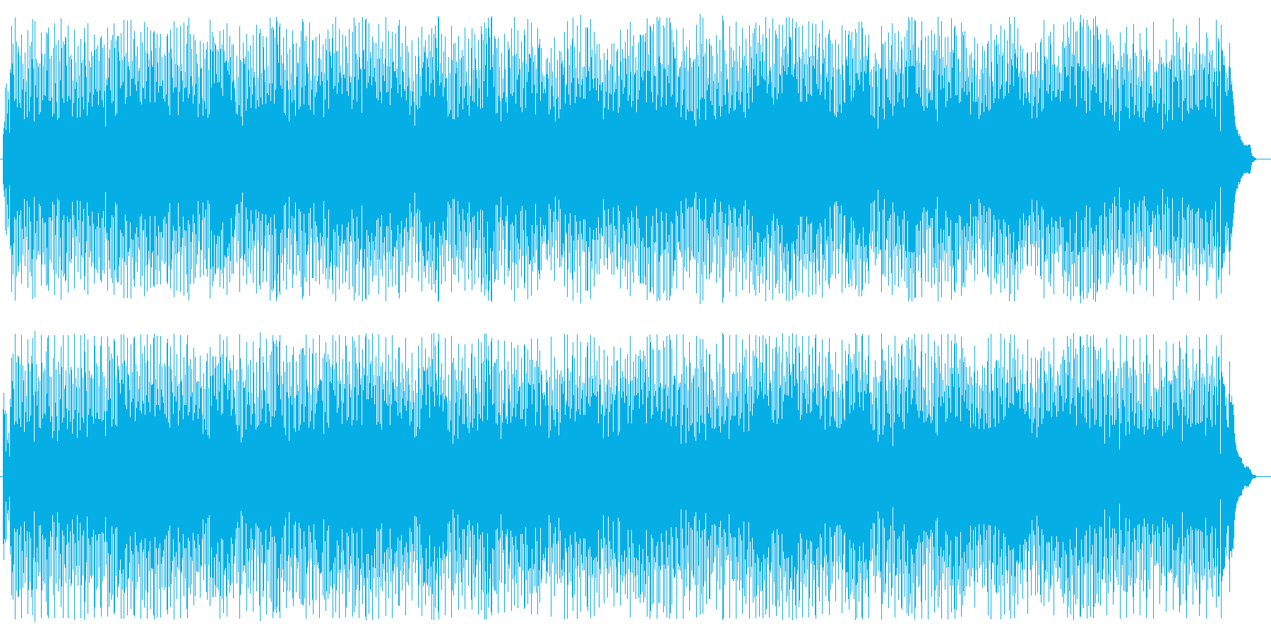軽快で楽しくなるアップテンポな曲の再生済みの波形