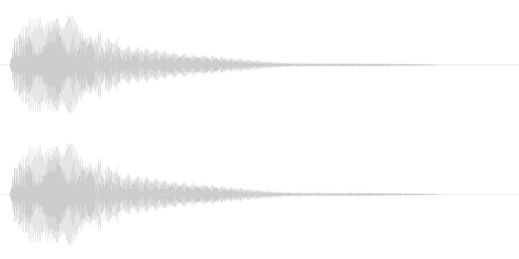 ポワーン(固い音色)の未再生の波形