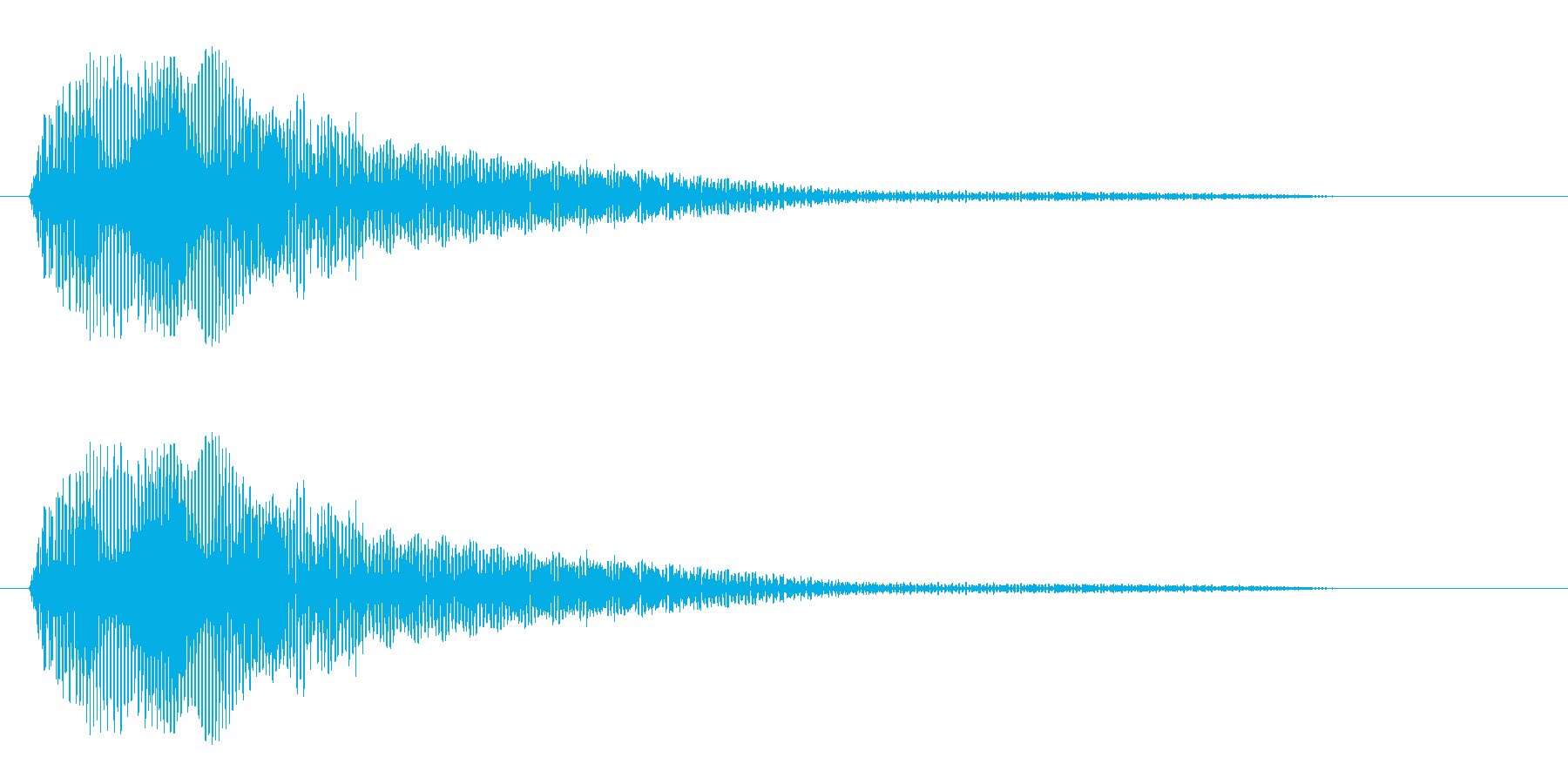 ポワーン(固い音色)の再生済みの波形