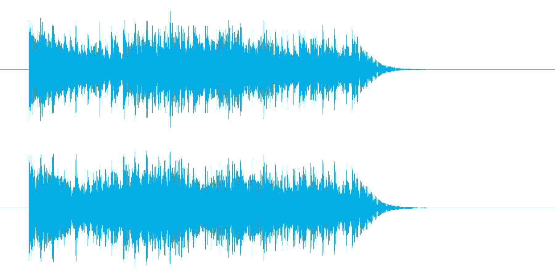 少し短い重みのあるアップテンポ曲の再生済みの波形