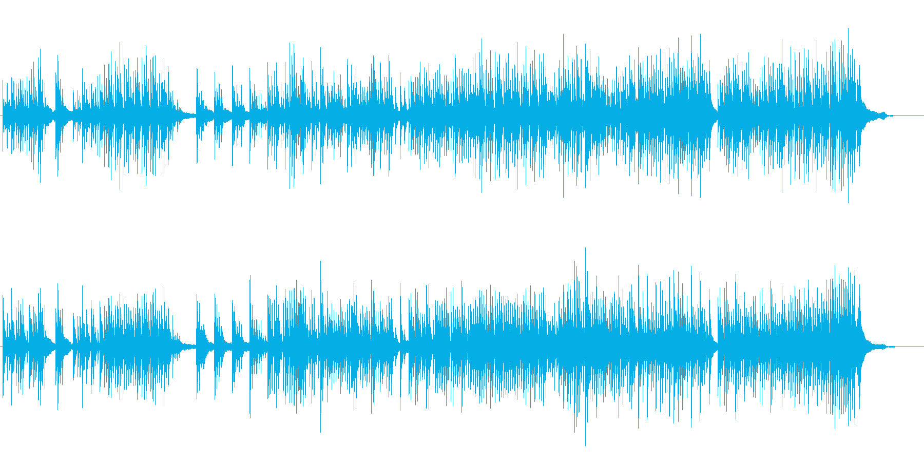 不気味なトーンのピアノ曲の再生済みの波形