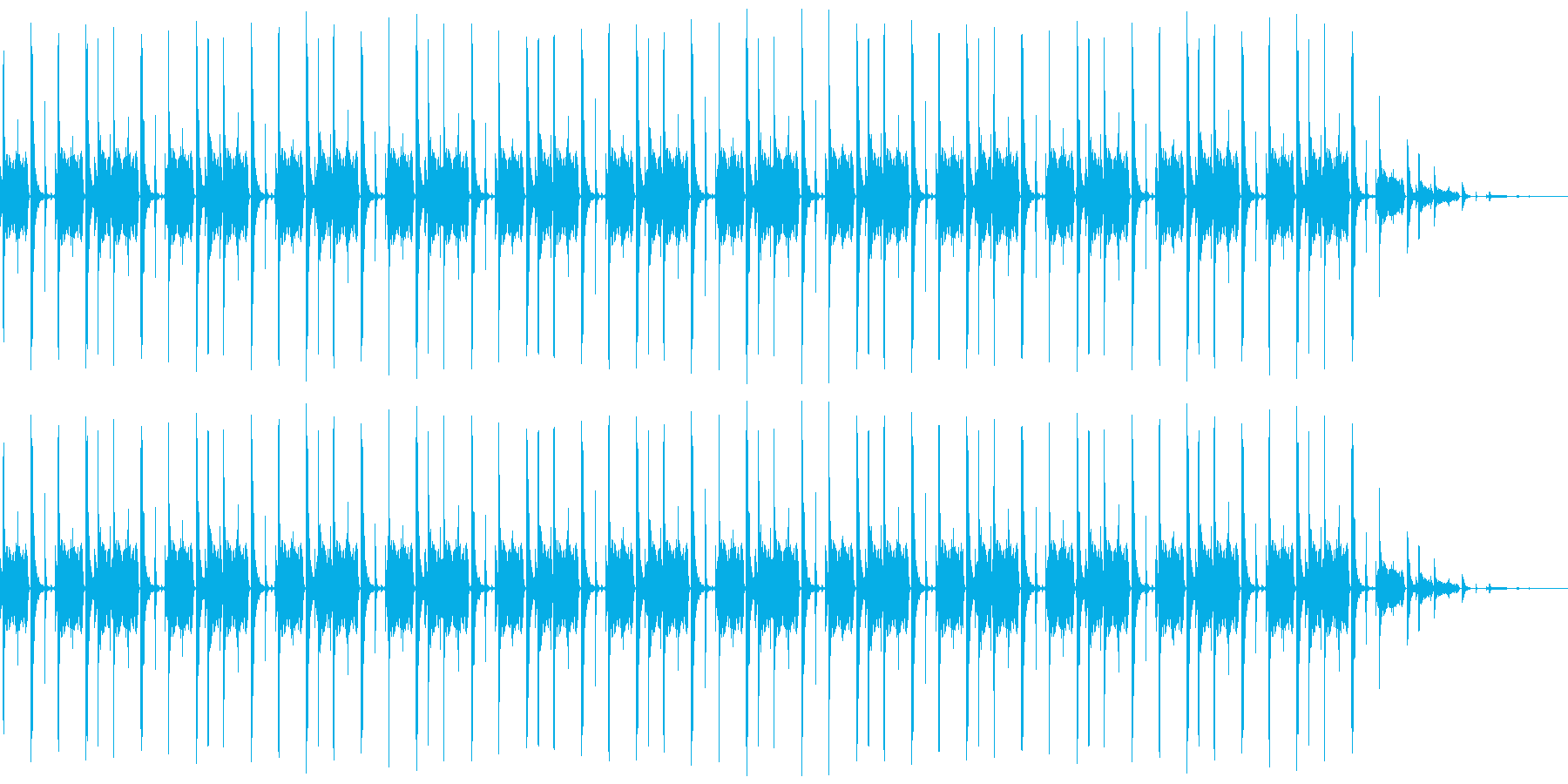機械音のリフレインの再生済みの波形