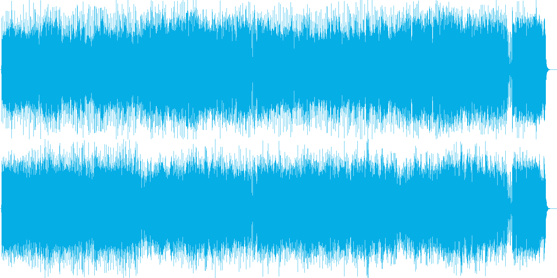 清々しいきらめき感シンセサイザー曲の再生済みの波形