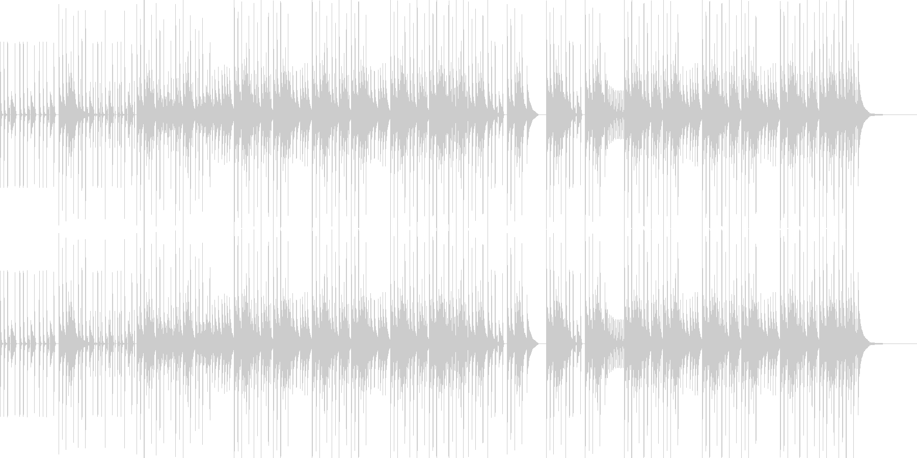 解説などに最適な音数の少ないBGMの未再生の波形