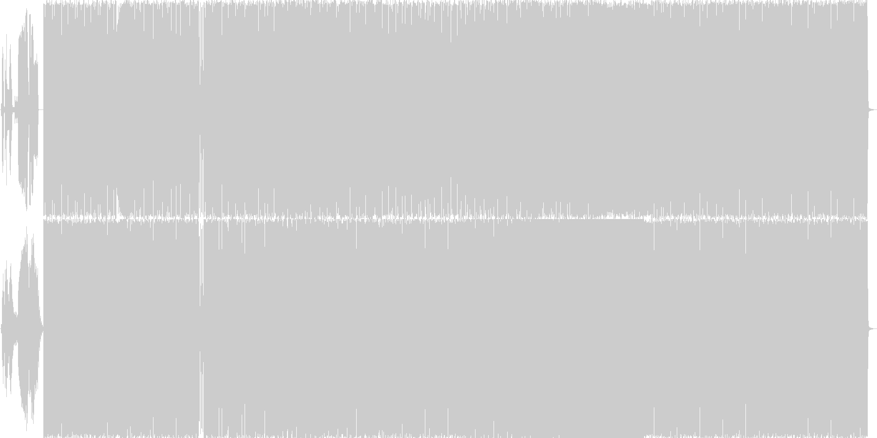 ダイヤルアップ音を使ったブレイクビーツ…の未再生の波形