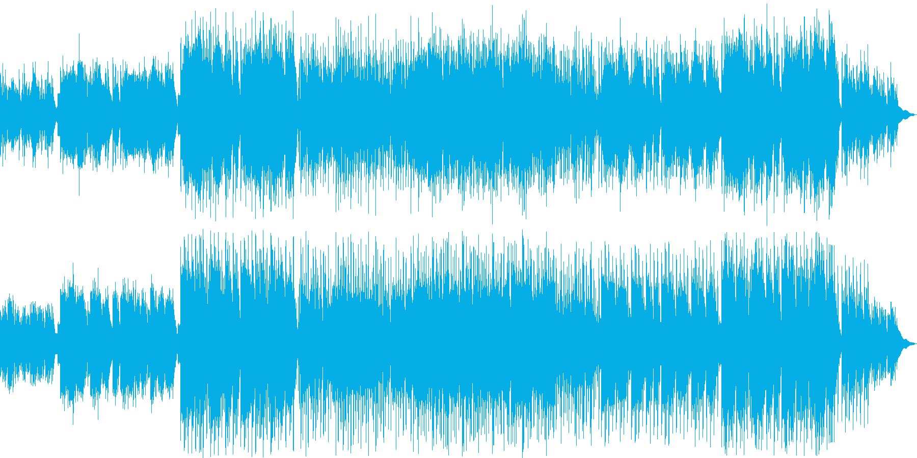 儚い雰囲気をもった民族音楽的な曲の再生済みの波形