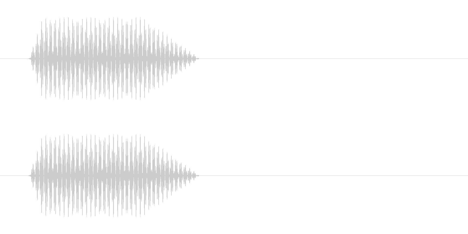 プッ(電話のプッシュ音)の未再生の波形