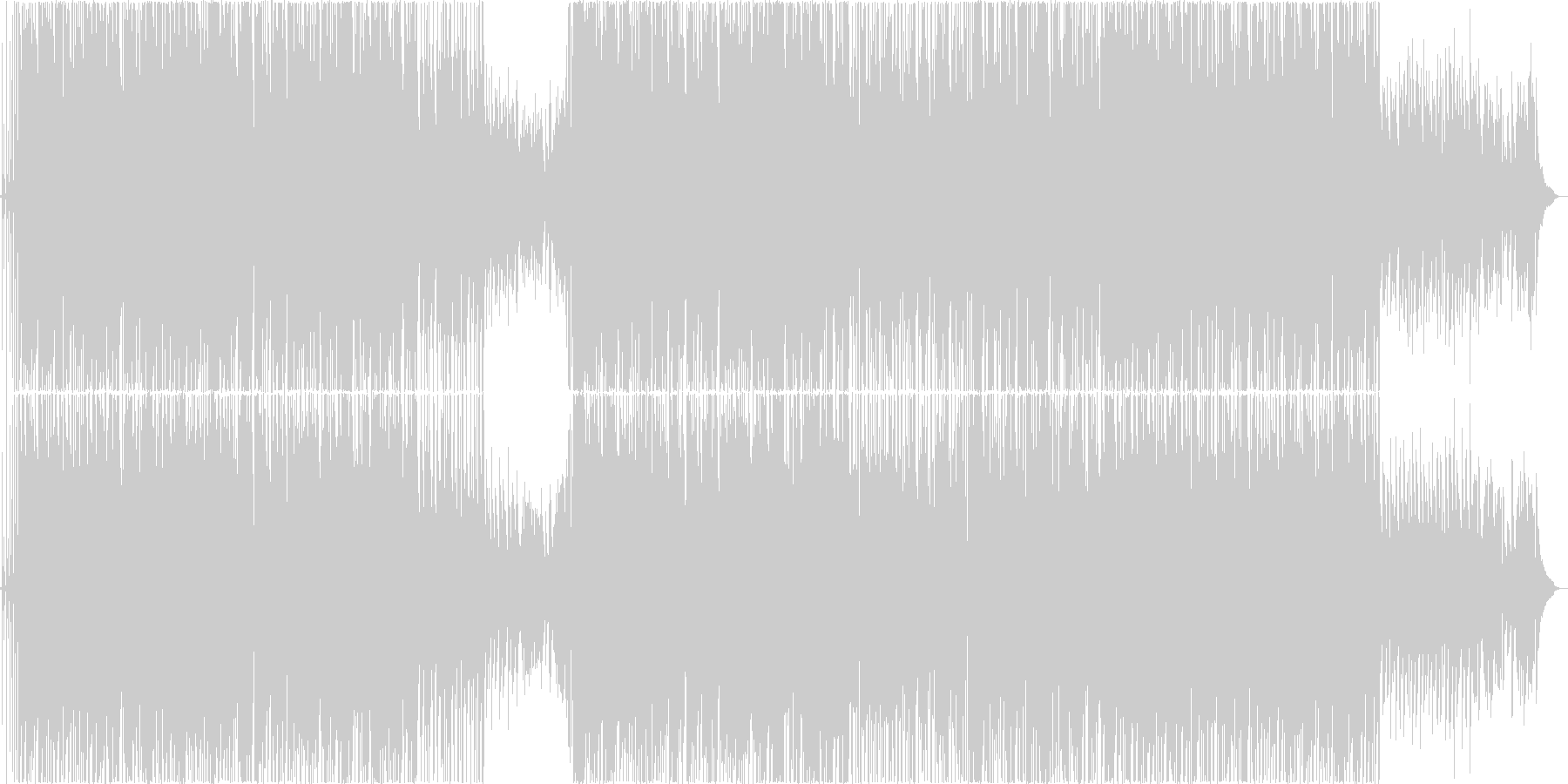 切ない感動系ヒップホップ系ピアノ曲の未再生の波形