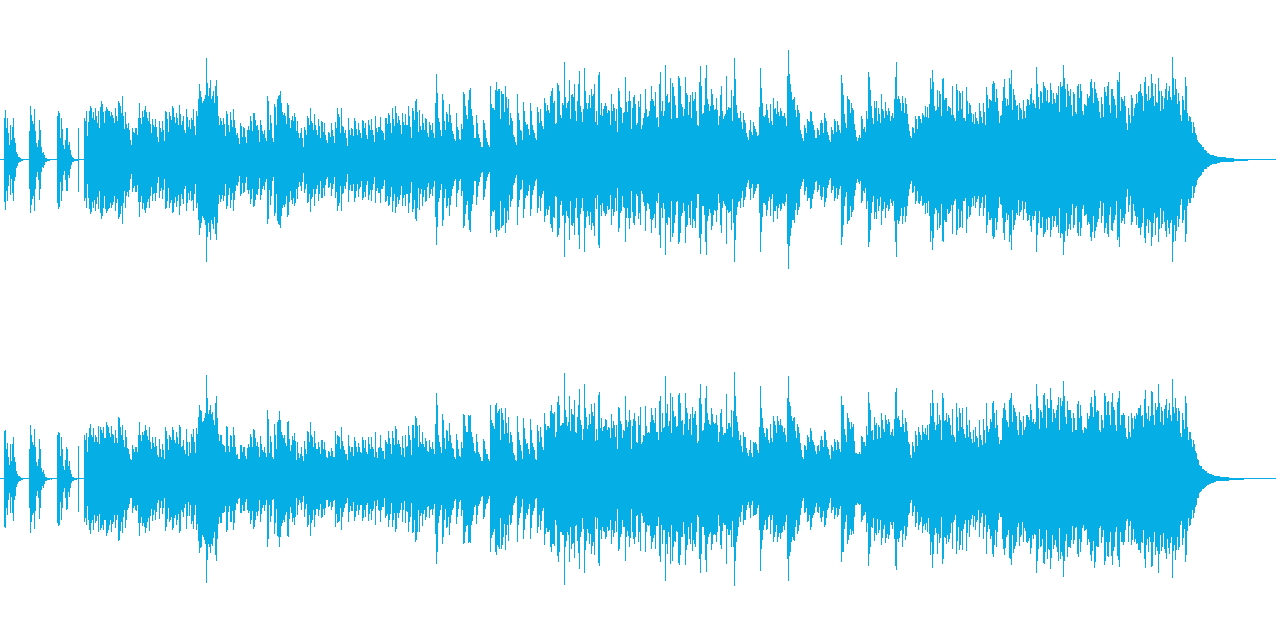 ベルの音が優しい世界観を作るバラードの再生済みの波形