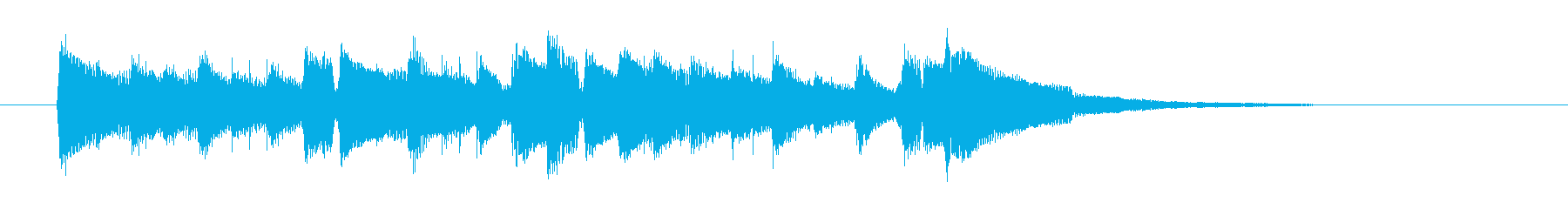 アコギによる優しい雰囲気のジングル曲の再生済みの波形