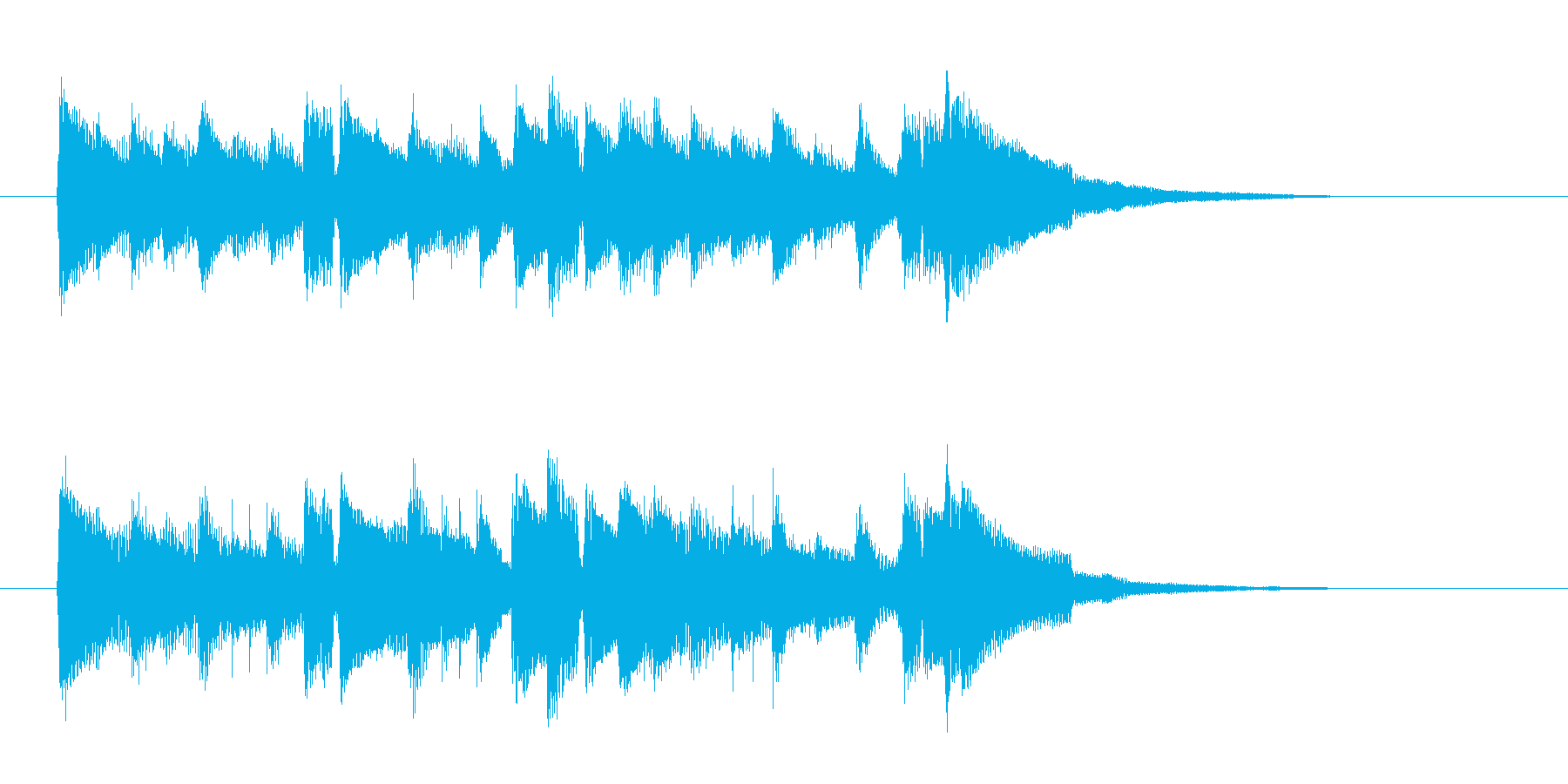 アコギによる優しい雰囲気のジングル曲の再生済みの波形