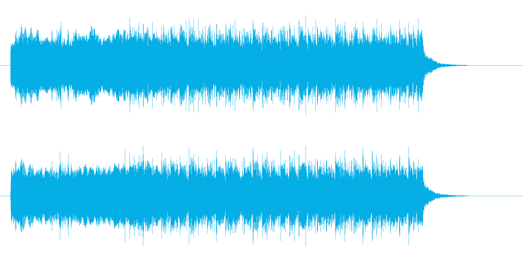 激しく勢いあるギターによるハードロックの再生済みの波形