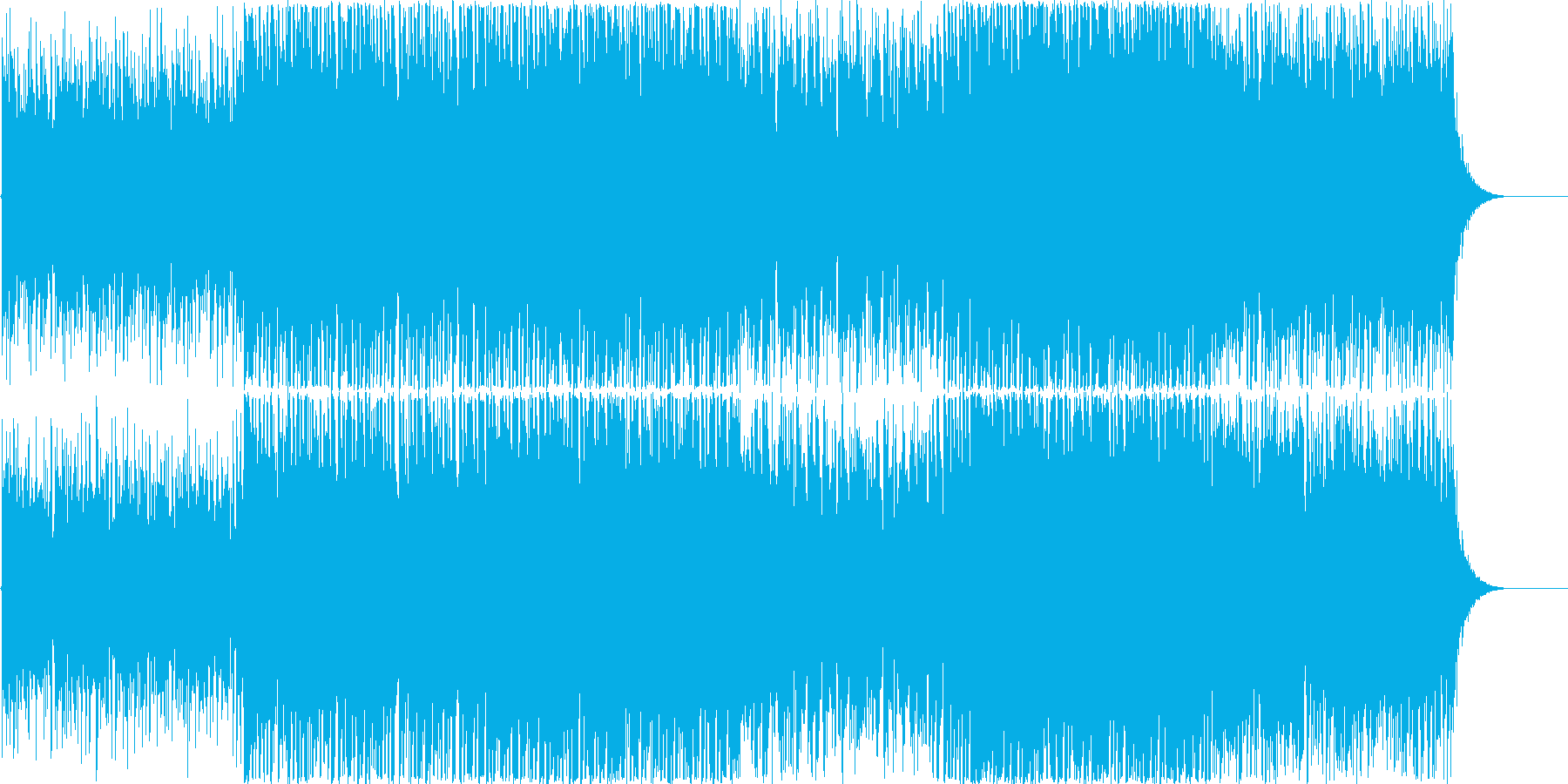 明るく楽しげな映像、CMにの再生済みの波形
