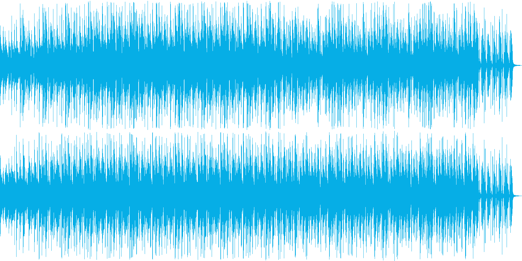 夏、海、バカンスの印象。ゆったりとした曲の再生済みの波形
