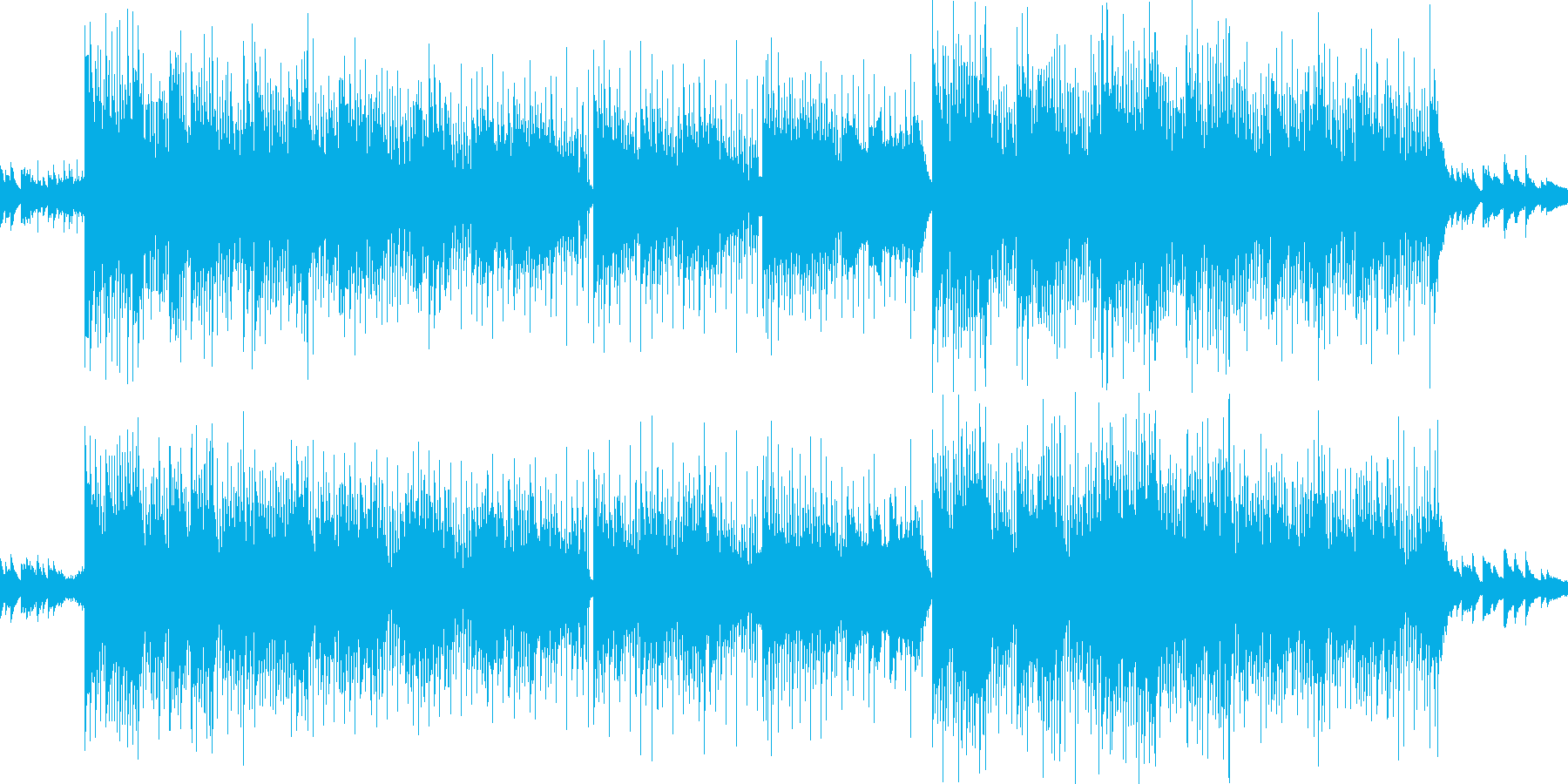 ゆるいカーブの再生済みの波形