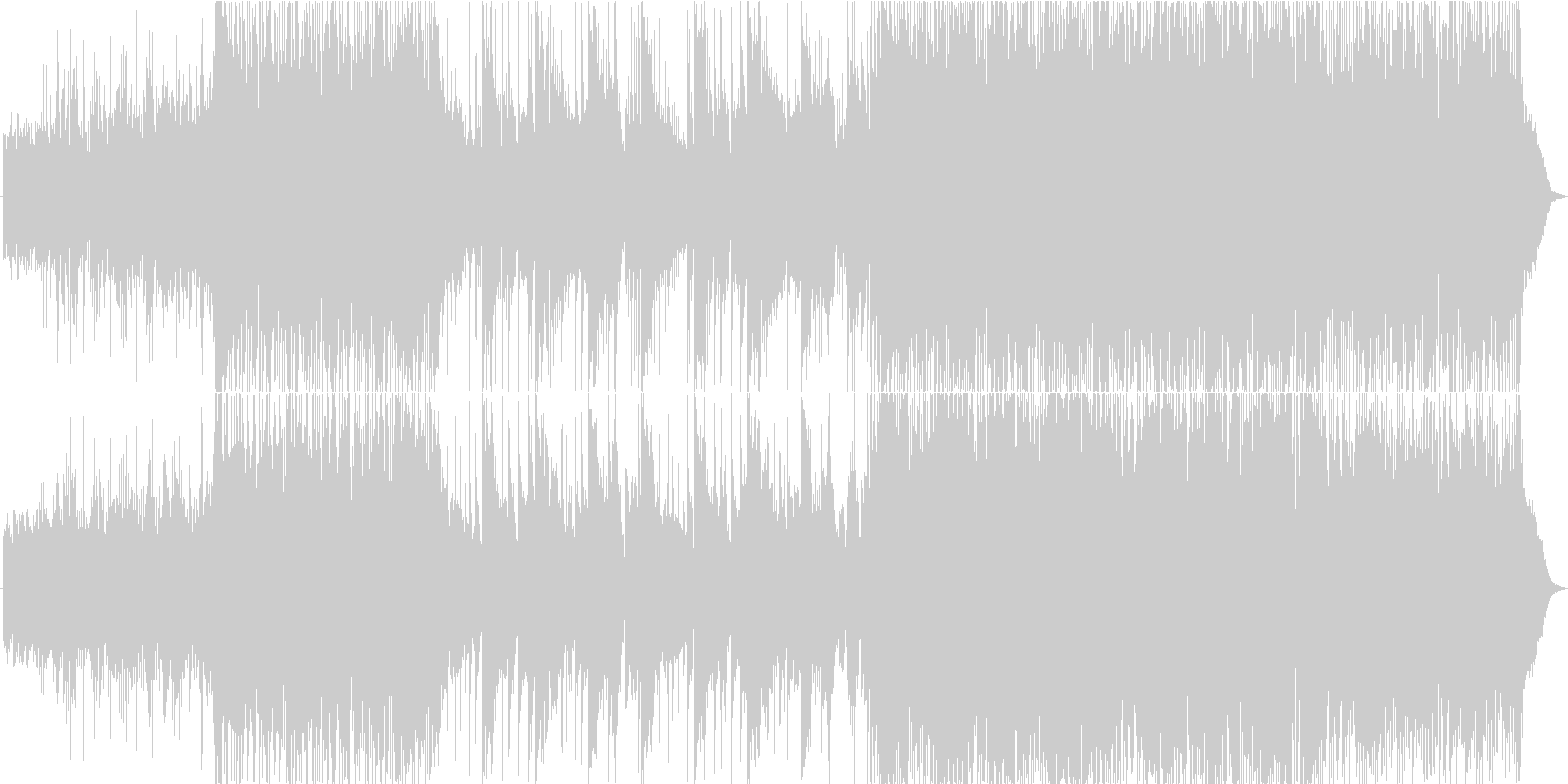 和風でエレクトロニカの躍動的な楽曲の未再生の波形