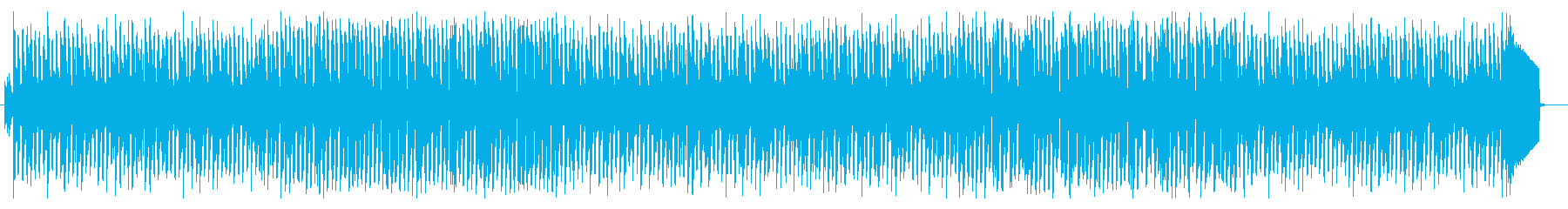 畳みかけるようなリズムが緊張感をあおる曲の再生済みの波形