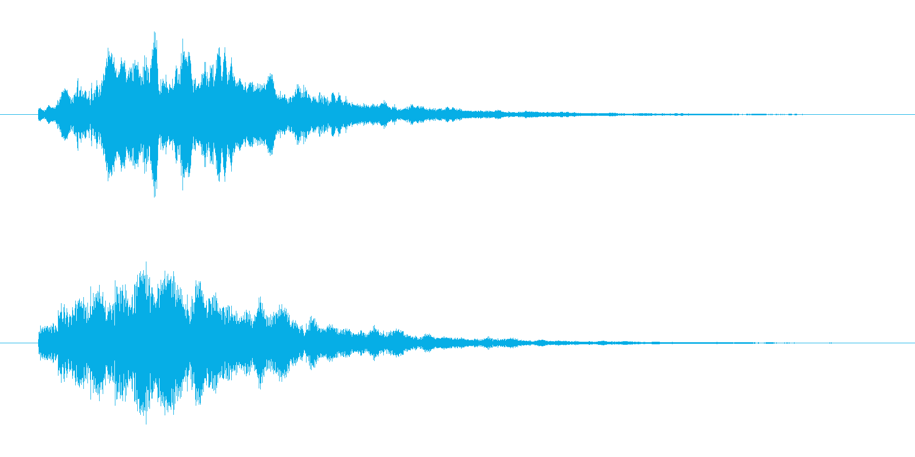 透明感ある、近未来的なアラーム音の再生済みの波形