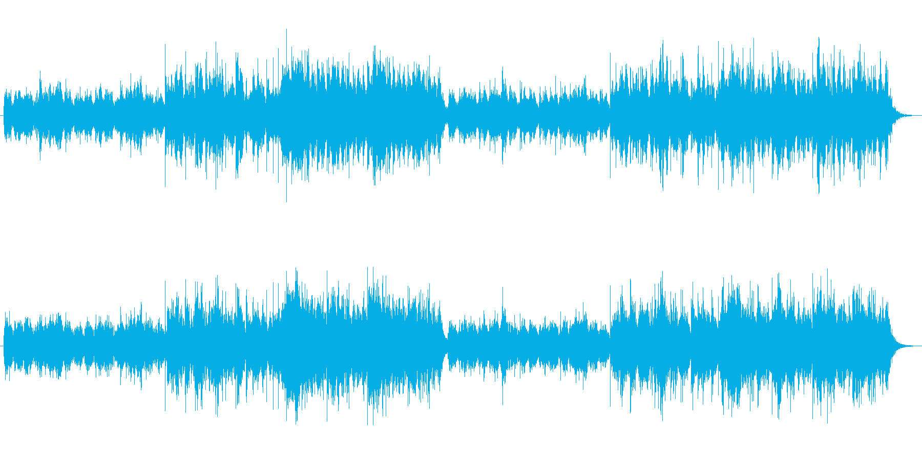 穏やかな曲...........の再生済みの波形