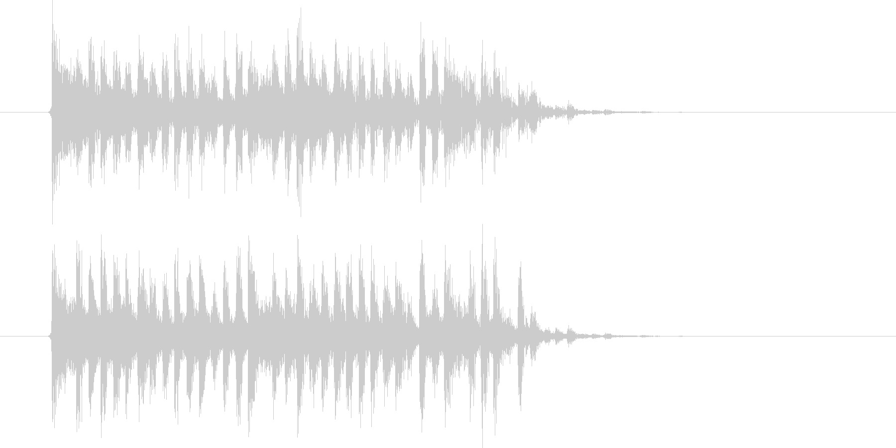 切なく激しいテクノ音楽の未再生の波形