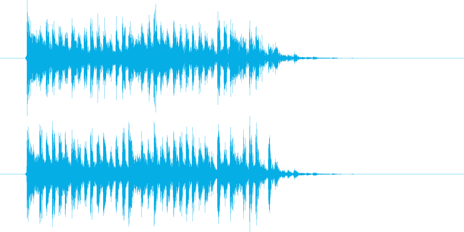 切なく激しいテクノ音楽の再生済みの波形