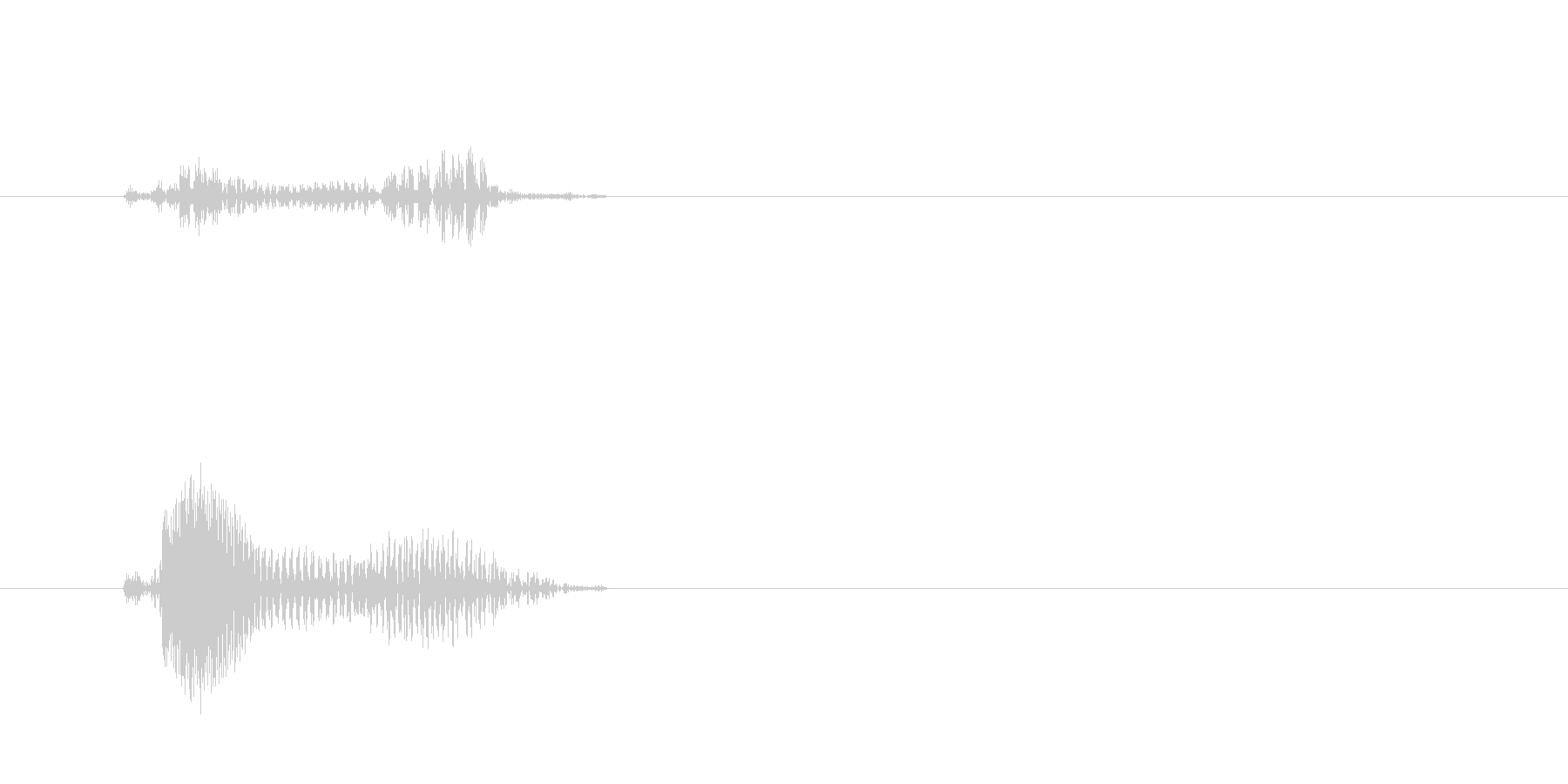 チュッ(短めの音色)の未再生の波形